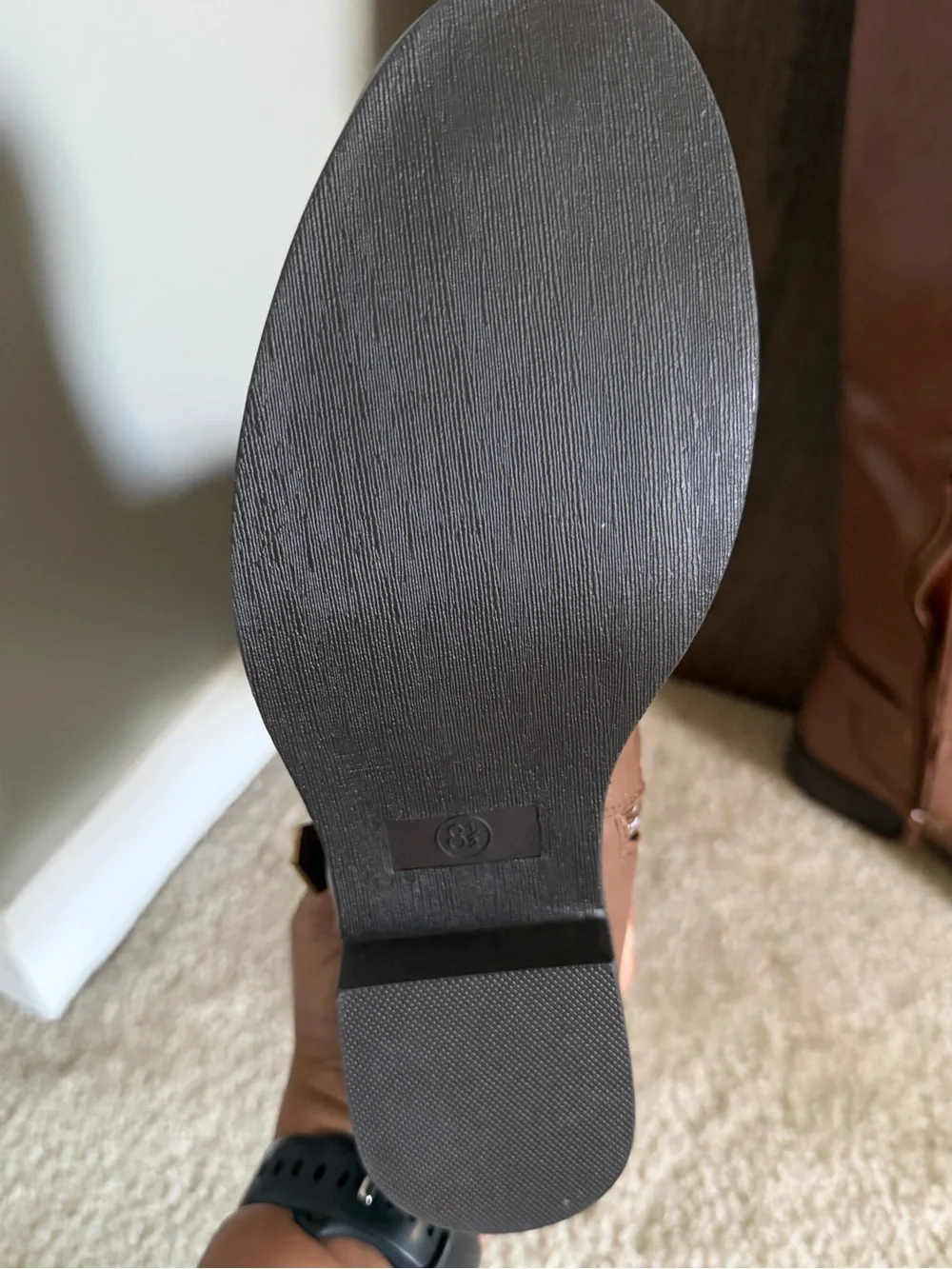 JustFab Chestnut Brown Over-the-Knee Riding Boots